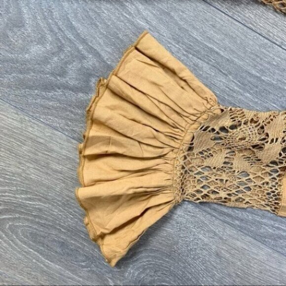 REVOLVE Tularosa Women's Mini Dress Ruffle Long Sleeve Saffron Yellow Size XS - Picture 13 of 16